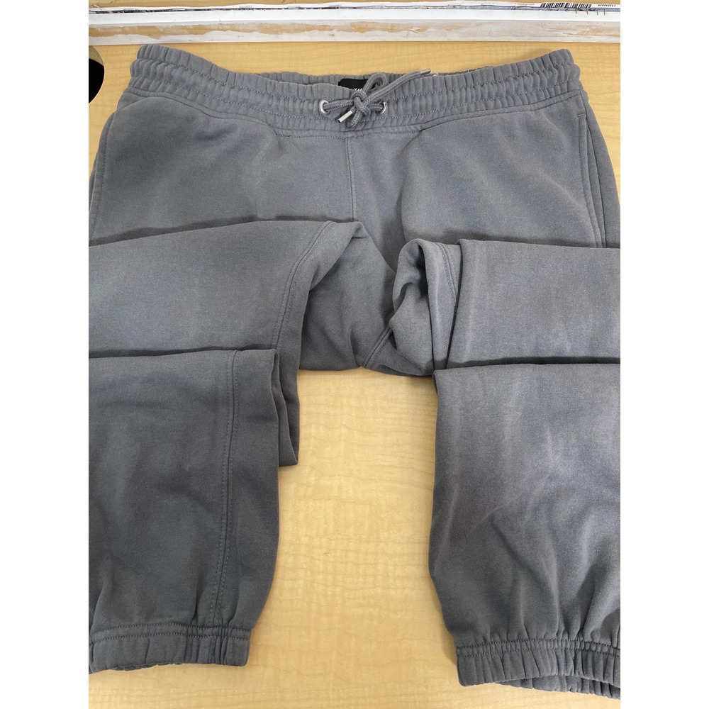 HM Relaxed Fit Joggers Mens Large Gray Fleece Sweatpants Drawstring Cuffs L